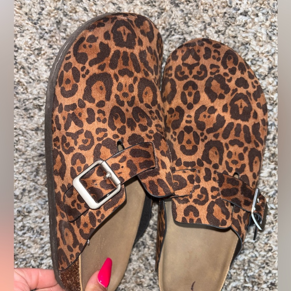 Universal Thread Leopard Print Mules - image 2